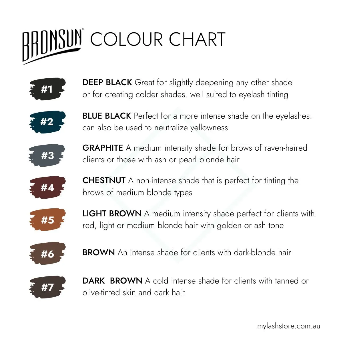 Bronsun Lash & Brow Cream Dye - #2 Blue Black