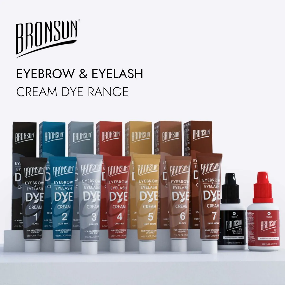 Bronsun Lash & Brow Cream Dye - #2 Blue Black