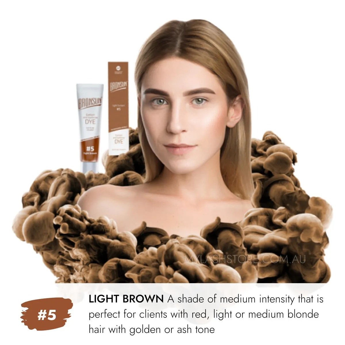Bronsun Lash & Brow Gel Dye - #5 Light Brown