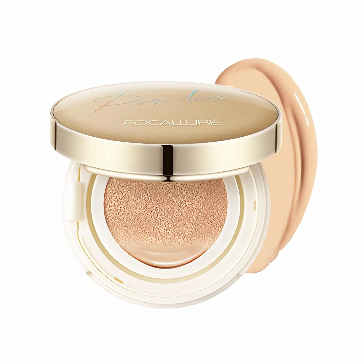FOCALLURE Poreless BB Cushion Foundation – Full Coverage & Matte Finish