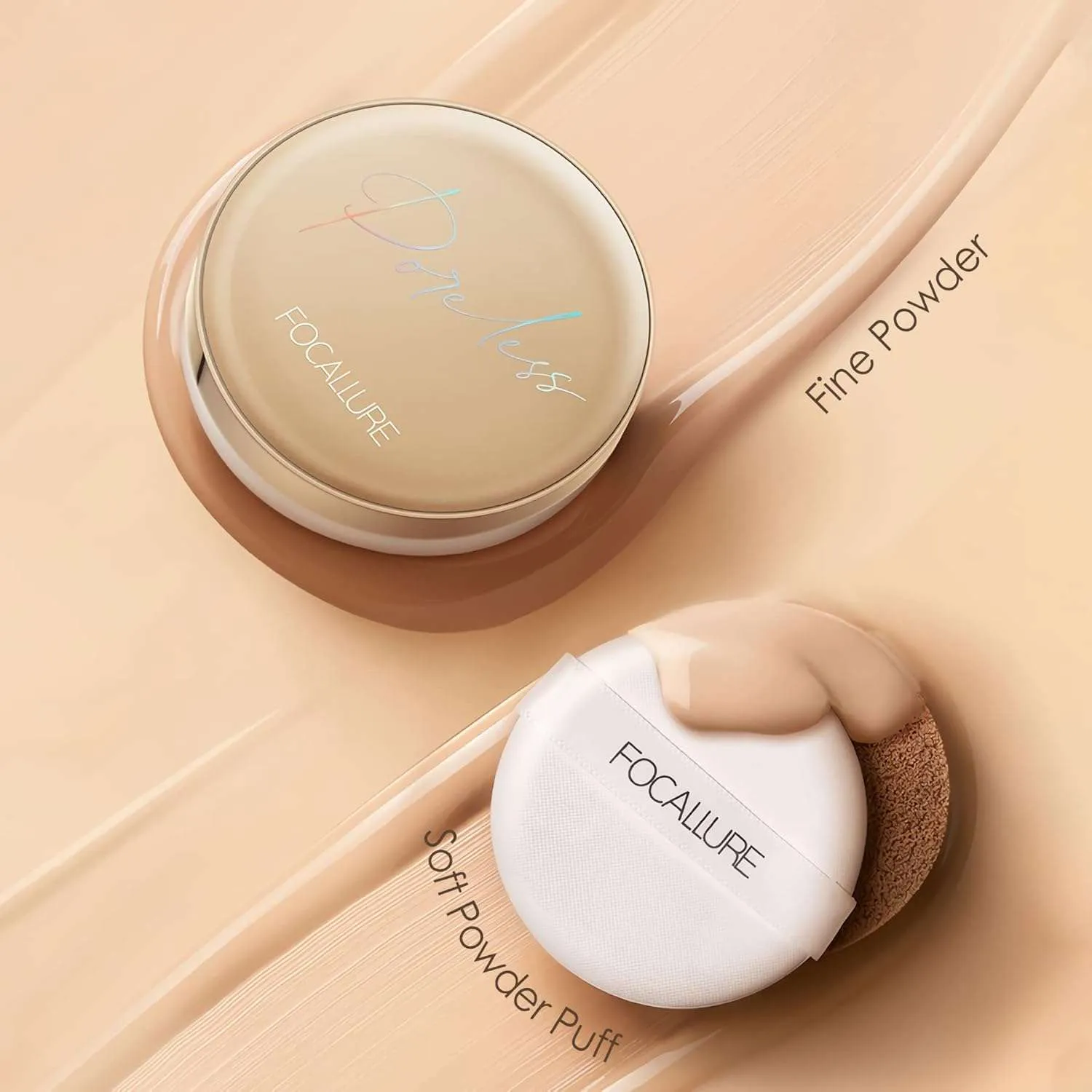 FOCALLURE Poreless BB Cushion Foundation – Full Coverage & Matte Finish