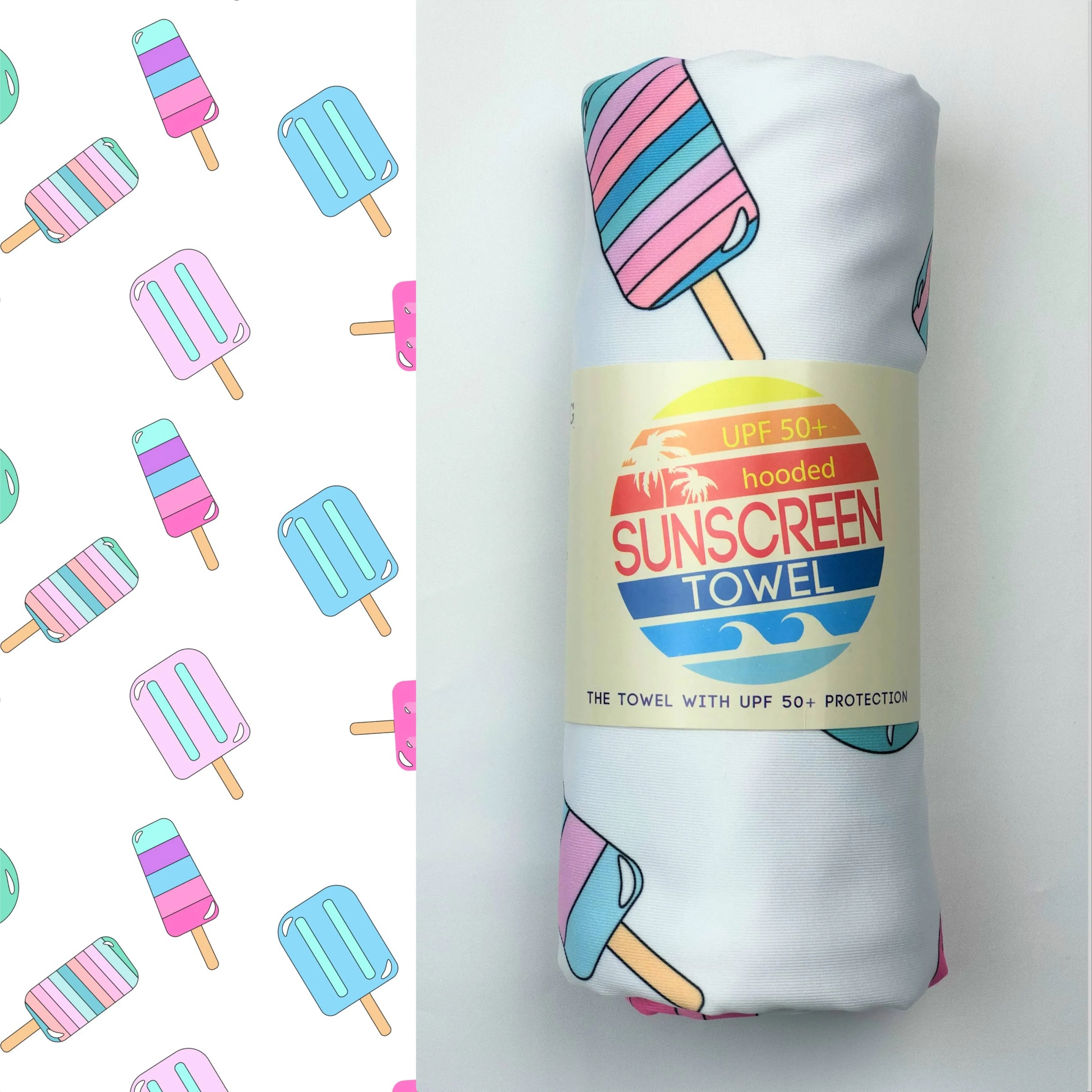 HOODED UPF 50  SUNSCREEN TOWEL