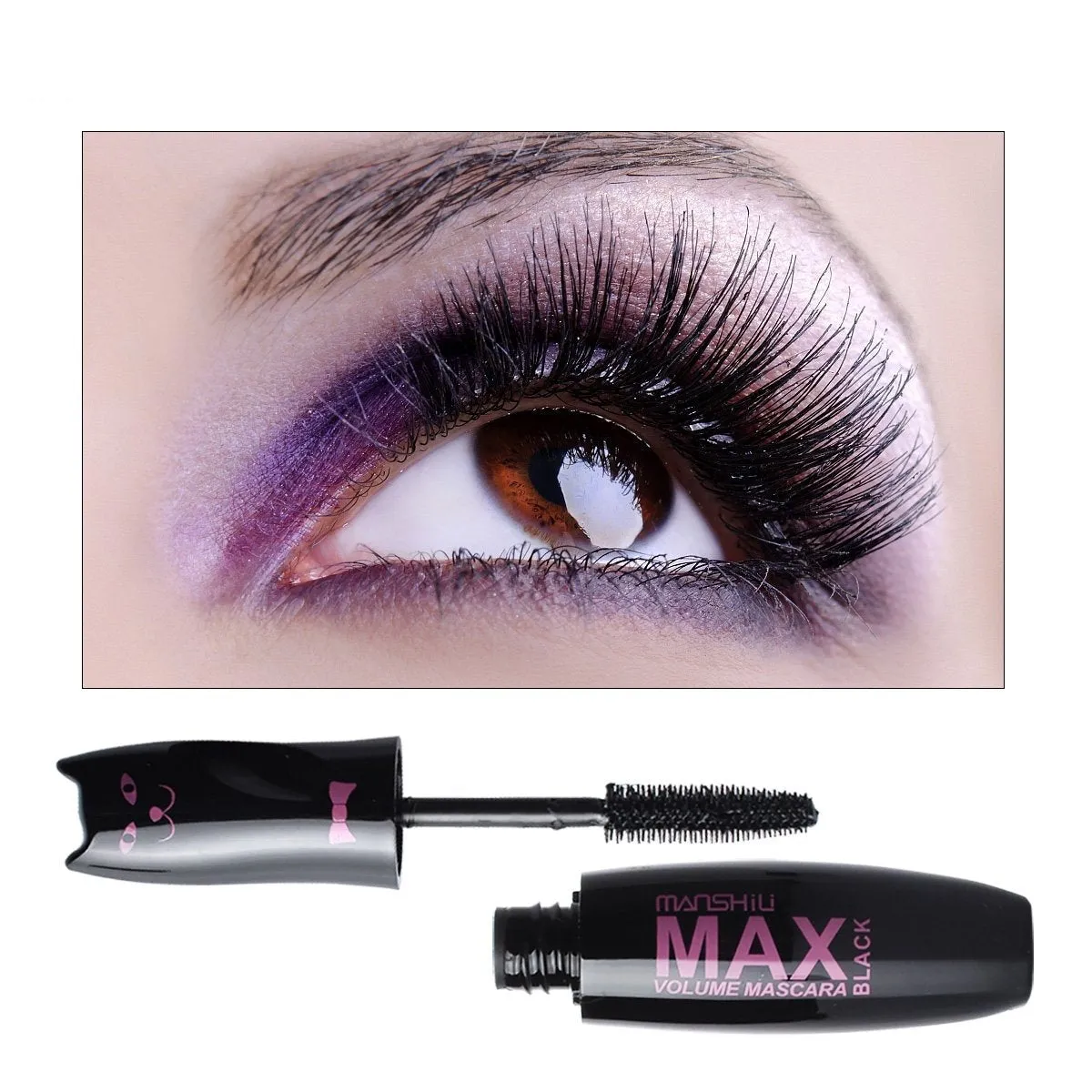 Mascara Long-Lasting Waterproof Curling Black 10g Eyes Makeup