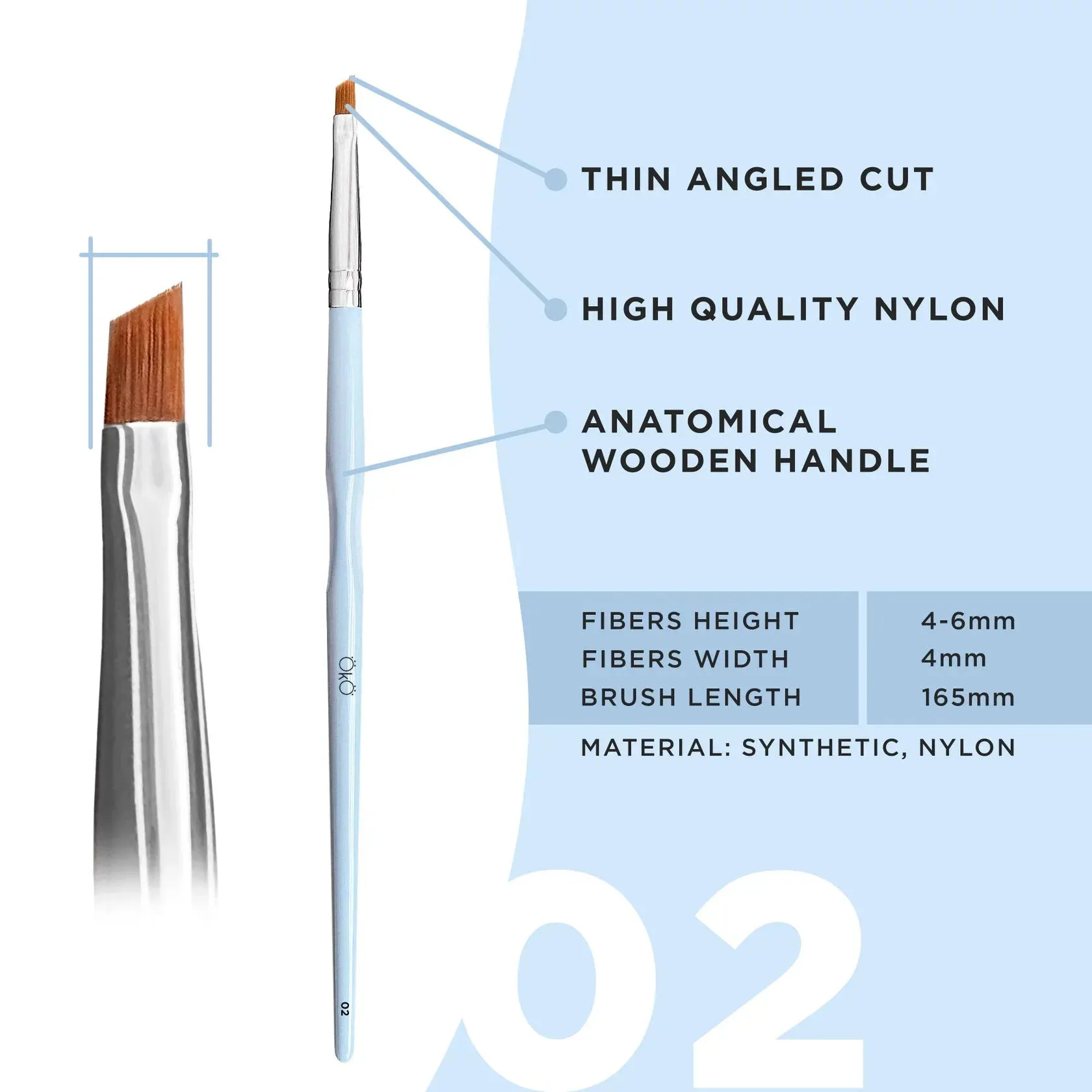 OkO - Mini Angled Brush #2